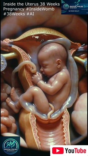 Inside the Uterus 38 Weeks Pregnancy (AI Visualization) #viral #shorts #pregnancy