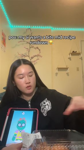 meigan li ❤️‍🔥 on Instagram: "I didn’t know ai gets hungry 😭 #tolan #tolanworld #tolanpartner #college #studytok"