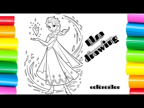 How to draw Elsa from frozen easy step-by-step drawing tutorial