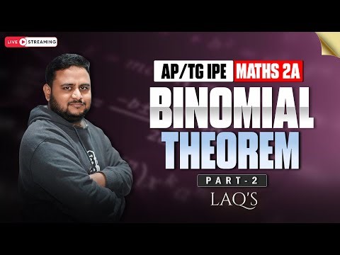 Binomial Theorem LAQs Part 2 | AP/TG IPE Maths 2A | Board Exam Special