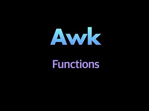 Awk Functions