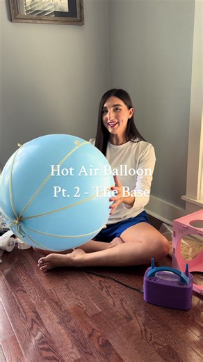 Hot Air Balloon - Pt. 2, The Base. The most important part of any balloon display is the base! Let’s walk through how to create a base for your hot air balloon balloon display! ☁️ #balloons #balloondecor #balloongirl #babyshowerdecorations