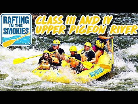 RIDING UPPER PIGEON RIVER |Class III & IV Rapids| w/ RAFTING IN THE SMOKIES