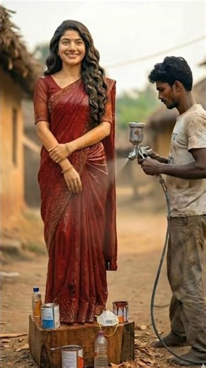 😮 Sai Pallavi Inspired Wooden Statue Transformation ❤️ #woodcraft #carving #handcrafted #saipallavi