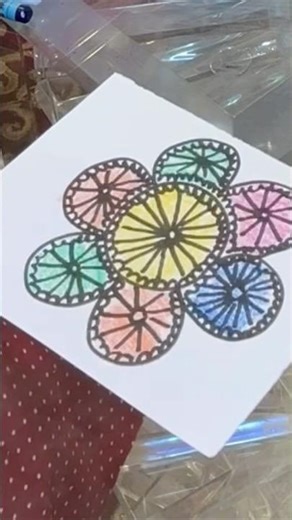 🌿 A refreshing moment with simple Sharpie flower art tutorial.