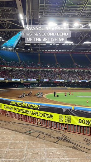 Great view from the first and second bend of the British GP #SpeedwayGP #BritishGP #FIMSpeedway