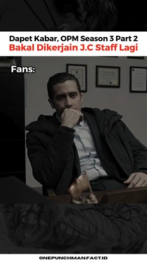 ONE PUNCH MAN INDONESIA on Instagram: "Menurut beberapa info yang beredar, Season 3 kabarnya bakal mendapat Cour/Part 2 setelah Part 1 selesai tayang malam besok. Tapi sampai sekarang, belum ada kepastian apakah kabar ini benar-benar valid atau cuma rumor. Dan kalau masih J.C. Staff yang ngerjain… yeah, we’re done. Masalahnya ada di tenggat waktu dari Bandai ke J.C. Staff. Deadline yang terlalu mepet justru berpotensi merusak kualitas One-Punch Man itu sendiri. Kalaupun Bandai tetap bersikeras m