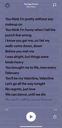 Teenage dream- katy perry