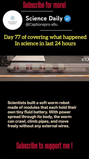 Self-Powered Soft Worm Robot Built from Modular Battery Segments #shorts #science