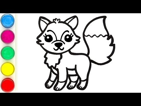 Fox Drawing, Coloring & Painting Step by Step For Kids & Toddlers 🦊🎨 Easy Drawing Tutorial For Kids
