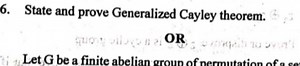 6. State and prove Generalized Cayley theorem.OR... | Filo