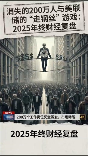 【Boss说美国】消失的200万人与美联储的“走钢丝”游戏：2025年终财经复盘#美联储 #美国经济 #降息 #金融危机 #特朗普2025 #就业数据 #通货膨胀 #量化紧缩 #回购市场