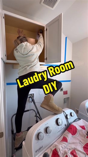 DIY Laundry Room Cabinet Hanging Tips