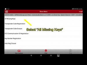 [LAUNCH X-431PRO/PRO3] Matching all Car Keys and Wireless Remote Method, TOYOTA CROWN (2005)