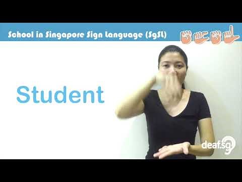 Singapore Sign Language (SgSL) Lesson: School-Related Words