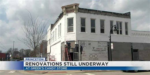 Renovations continue on “Greek’s Candy Store” Downtown Princeton
