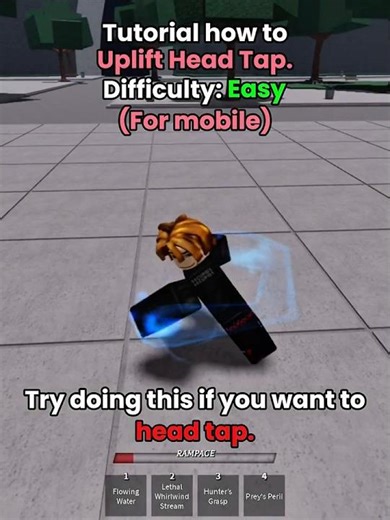 Tutorial how to Uplift Head Tap ( For MOBILE ) || The Strongest Battlegrounds #tutorial #roblox #fyp