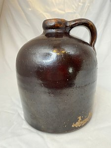 Antique 1800’s Rare Albany Slip Glaze Wide Mouth Five Quart Whiskey Jug - Etsy