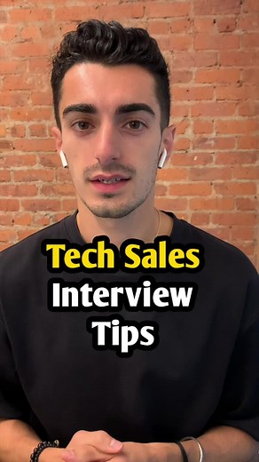 Tech Sales interview tips #techsales #softwaresales #tech #techtok #careeradvice #jobinterview #salesjobinterview #sales #selling #jobinterview