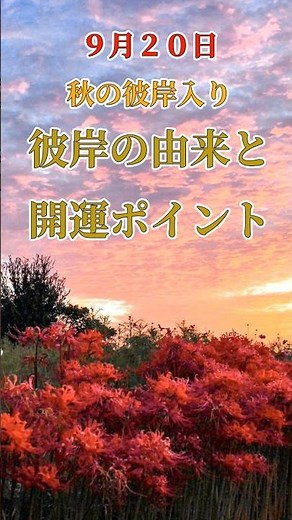 秋彼岸の入り｜知っておきたい由来と開運ポイント #運気うなぎ昇りチャンネル #お彼岸 #秋彼岸 #開運 #運気アップ #日本の風習 #ご先祖供養 #9月20日