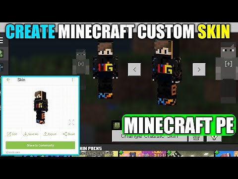 How To Make Custom Skin In Minecraft Pe | 2022 | Minecraft Mobile