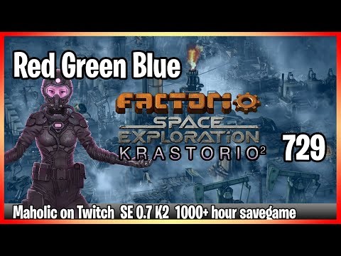 ⚙️Factorio Space Exploration 0.7 & Krastorio 2 Mod✅🏭➡️Red Green Blue Science pack rebuilds x729