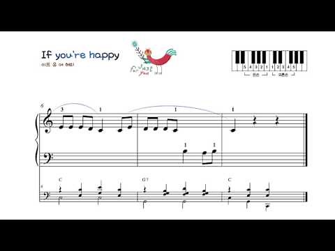 [영어동요] If You're Happy - 우리 모두 다같이 손뼉을 (피아노 악보)