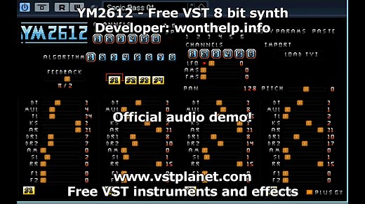 Free VST - 8 bit music maker YM2612 synth - vstplanet.com