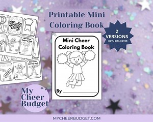 Cheerleading Coloring Book: Miniature Cheerleader Activity (digital Download) - Etsy