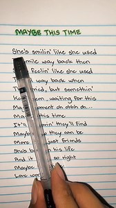 MAYBE THIS TIME LYRICS KARAOKE #noteslyrics #karaoke #eyowww07 #MaybeThisTime | Eyow