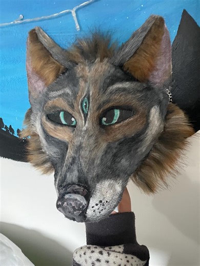 Mythic Grey Wolf Therian Mask - Etsy