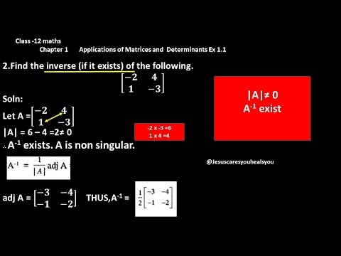 Class -12 maths Chapter 1 Applications of Matrices and Determinants Ex 1.1/School subjects basics