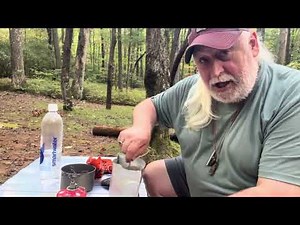 Appalachian Trail cooking up my homemade freeze dried meal. Wandering With Wounded Knee.