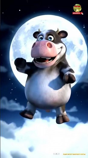 Hey Diddle Diddle 🌙 | Funny Nursery Rhyme Animation for Kids | Cow Jumped Over The Moon 🐄🎻