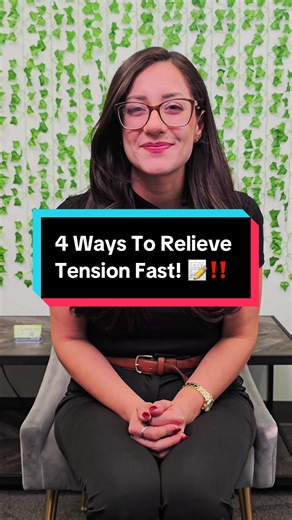 4 Quick Ways to Relieve Tension Fast! ‼️ Share with someone who would benefit from these tips! #fyp #foryoupage #stressrelief #selfcaretips #tips
