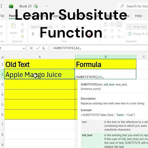 Excel SUBSTITUTE Function 🔄