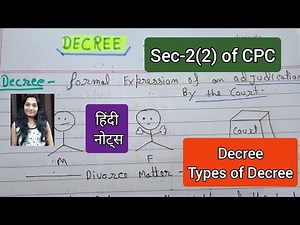 Decree in cpc/decree in hindi #prilimnarydecree #finaldecree #partlyprelimnary #partlyfinal #decree