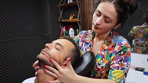 9.4K views · 361 reactions | ASMR Streatching head massage whispering | ASMR Barber HALİL | Facebook
