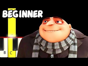 Happy Gru - Despicable me - Fast and Slow Piano Tutorial - Beginner
