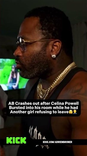 AB Crashes out after Celina Powell Bursted into his room🫣🤦‍♂️#adrienbroner #clips #streamer #kick