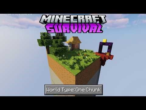 Minecraft ONE CHUNK Survival - My First Attempt in Minecraft
