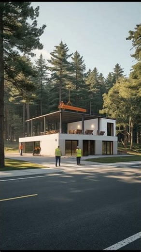 A Mid-Century Modern Home Construction Steps from Scratch #homedesign #dreamhome #smarthome #shorts