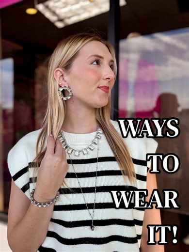 If the “Stripe Things Up” sweater top is already your fave, just wait 😍 Haley’s sharing 4 chic ways to style it and you’re going to want to try them all👏🏻 #waystowear #outfitinspo #trendylooks #newclothes #boutiquefashion