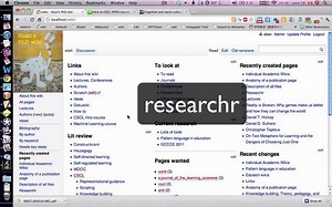 researchr - demo of an academic workflow with DokuWiki and BibDesk