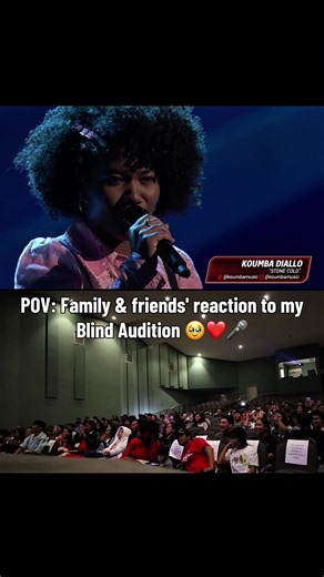 FOUR CHAIRS TURNED?! 😭🪑 My family and friends’ reactions say it all!! 😂🥹 Getting to share this moment with them is something I’ll always remember. Still feels unreal!! ❤️ ✨ Thank you to everyone around the world for all the love, prayers, and support! 🫶🌎 And a special thank you to @kellyclarkson for believing in me! ❤️🙏 So grateful to be #TeamKelly!! 🥹✨ @NBC's The Voice @NBC @Peacock @Demi Lovato #TheVoice #FourChairTurn #BlindAudition #koumbadiallo