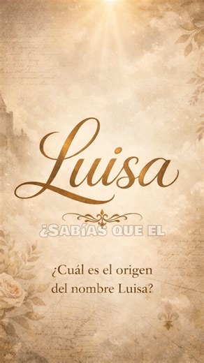 ¿Sabías que el nombre Luisa tiene un origen lleno de fuerza, historia y nobleza? Luisa es la forma femenina de Luis, un nombre que proviene del germánico antiguo Hludwig. Este término está compuesto por dos palabras: “hlud”, que significa “famoso” o “ilustre”, y “wig”, que significa “batalla” o “guerrero”. Por lo tanto, Luisa significa literalmente: “guerrera famosa” o “mujer ilustre en la batalla”. Este nombre llegó a popularizarse en Europa gracias a varios reyes llamados Luis, especialmente e