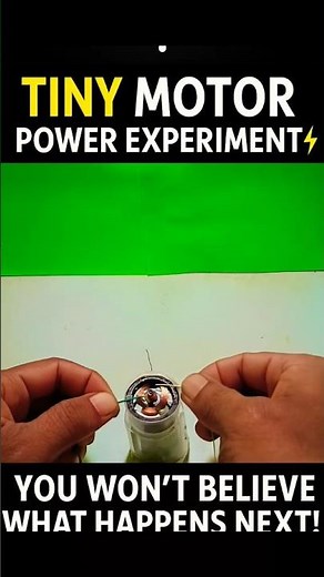 “Tiny Motor Power Experiment ⚡ | Unbelievable DIY Science Project!”