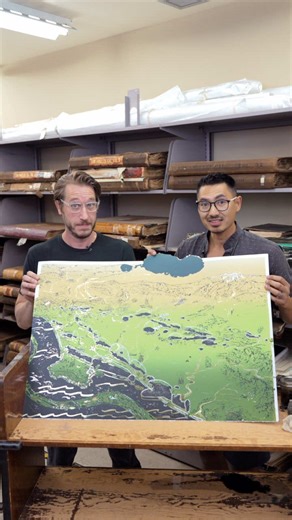 Creativity starts at the library. Using resources from the Science, Technology and Patents Department of Central Library, Cal Tabuena-Frolli created a map of the Los Angeles basin documenting the oil fields in the area. The map is viewable in the @lapl_historygenealogyDepartment of the Central Library.