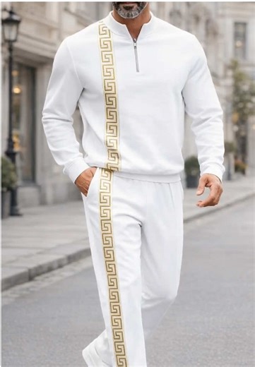 Men's fashionable casual zipper stand up collar long sleeved pants set 😈😈#spotlightfinds #blackfriday #TikTokShopRestock #Tiktokshopholidayhaul #twopieceset
