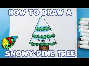 How to Draw a Snowy Pine Tree | Step by Step for Beginners